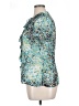 East5th 100% Polyester Teal Short Sleeve Blouse Size XL - photo 5