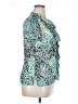 East5th 100% Polyester Teal Short Sleeve Blouse Size XL - photo 4