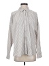 Splendid Stripes Tan Silver Long Sleeve Button-Down Shirt Size S - photo 1