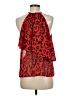 Who What Wear 100% Polyester Red Sleeveless Blouse Size M - photo 2