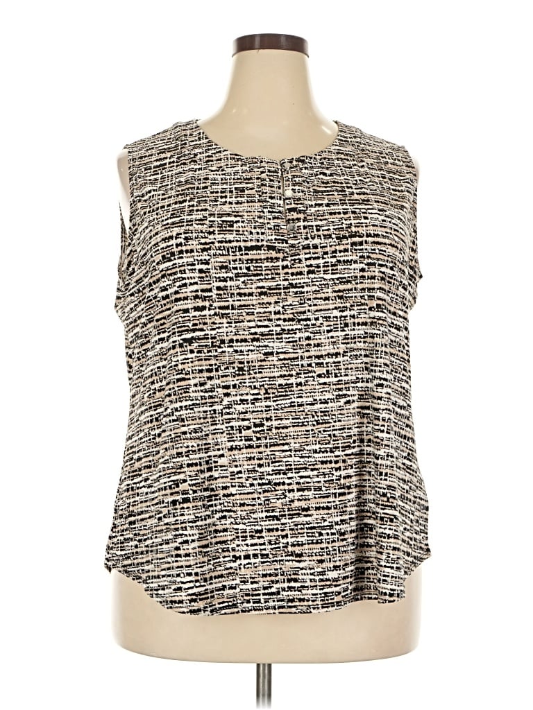 Pre-owned Jones Studio Sleeveless Blouse In Gray