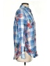Joules 100% Linen Checkered-gingham Blue Long Sleeve Button-Down Shirt Size 2 - photo 4