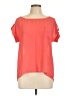 Edge 100% Polyester Orange Short Sleeve Blouse Size L - photo 1