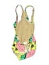 Crewcuts Floral Yellow One Piece Swimsuit Size 8 - photo 2