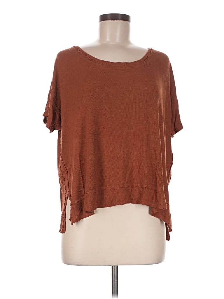 Pre-owned Bordeaux Short Sleeve T-shirt In Brown