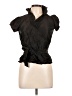 Zara Basic Black Short Sleeve Blouse Size L - photo 1