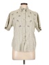 Unbranded Tan Short Sleeve Blouse Size L (petite) - photo 1