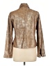 Co & Eddy 100% Polyester Metallic Snake Print Gold Jacket Size 12 - photo 2