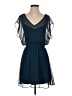 Express 100% Polyester Solid Blue Cocktail Dress Size S - photo 1