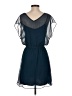 Express 100% Polyester Solid Blue Cocktail Dress Size S - photo 2