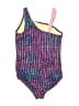 Lands' End Chevron-herringbone Purple One Piece Swimsuit Size 8 - photo 2