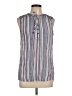 St. John's Bay Blue Sleeveless Button-Down Shirt Size L - photo 1