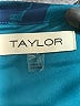 Taylor 100% Polyester Print Teal Cocktail Dress Size 2 - photo 7