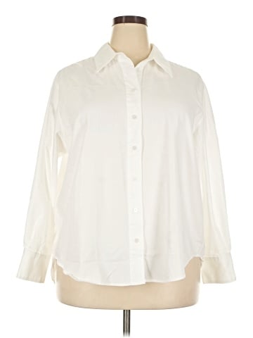 Lane Bryant Long Sleeve Button-Down Shirt (view 1)