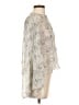 Rebecca Taylor 100% Silk Silver Long Sleeve Silk Top Size 0 - photo 4