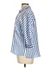 Zara Basic Stripes Blue 3/4 Sleeve Button-Down Shirt Size L - photo 5