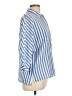Zara Basic Stripes Blue 3/4 Sleeve Button-Down Shirt Size L - photo 4