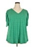 Adrianna Papell Green Short Sleeve Top Size 2X - photo 1