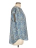 Liz Claiborne 100% Polyester Blue Short Sleeve Blouse Size L - photo 4