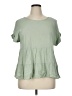 True Craft 100% Rayon Green Short Sleeve Top Size XL - photo 1