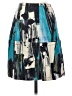 Etcetera Graphic Teal Casual Skirt Size 0 - photo 2