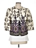 Coldwater Creek 100% Cotton Print Ivory Jacket Size 12 (petite) - photo 1