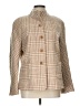 Ellen Tracy Checkered-gingham Tan Wool Blazer Size 12 - photo 1