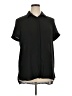 Covington 100% Polyester Black Short Sleeve Blouse Size XL - photo 1