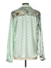 Mystree 100% Polyester Paisley Green Long Sleeve Blouse Size L - photo 2