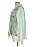 Mystree 100% Polyester Paisley Green Long Sleeve Blouse Size L - photo 5