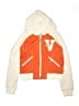 Nike 100% Polyester Orange Zip Up Hoodie Size 4 - 6 - photo 1