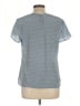 Talbots 100% Silk Graphic Blue Short Sleeve Silk Top Size 10 - photo 2