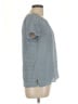 Talbots 100% Silk Graphic Blue Short Sleeve Silk Top Size 10 - photo 4