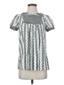Marc by Marc Jacobs Silver Black Short Sleeve Top Size 2 - photo 1