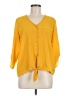 BCX Yellow 3/4 Sleeve Blouse Size M - photo 1