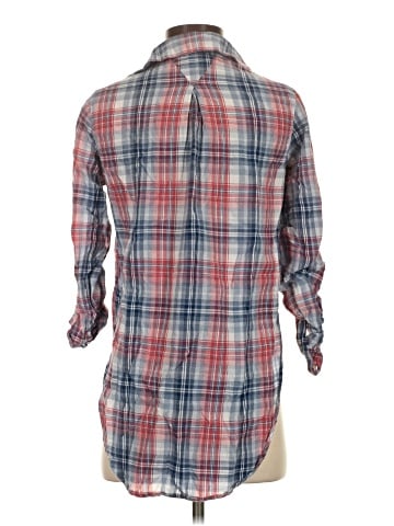 Fashion Web 3/4 Sleeve Button-Down Shirt (view 2)
