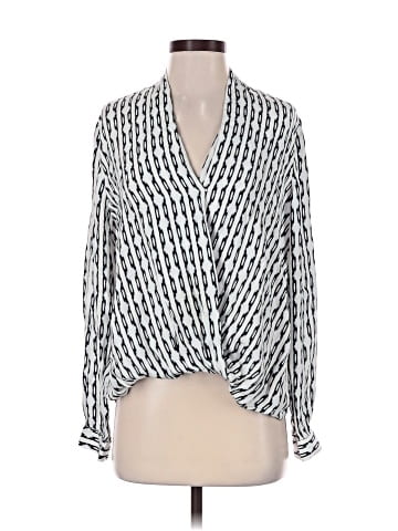 Waverly Grey Long Sleeve Silk Top (view 1)