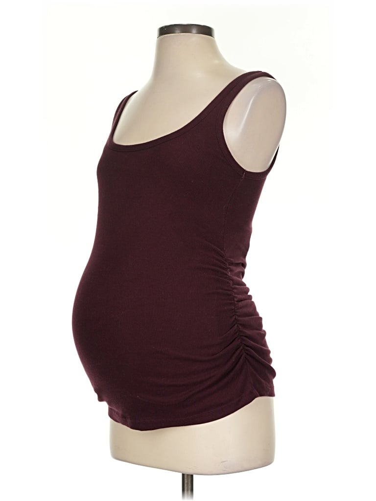 Pre-owned Old Navy - Maternity Tank Top Burgundy Strapless Neckline Tops