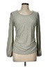 Chenault Silver Long Sleeve Top Size L - photo 1