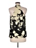 A.L.C. 100% Silk Floral Graphic Black Sleeveless Silk Top Size M - photo 2