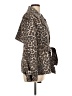 DKNY Animal Print Brown Coat Size L (petite) - photo 4