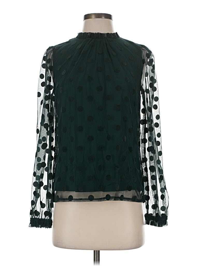 Pre-owned Boden Long Sleeve Blouse In Green
