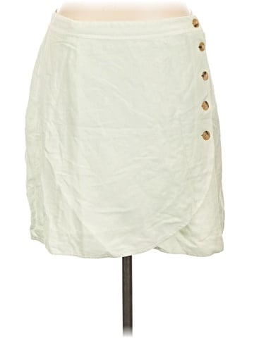 Madewell Linen-Blend Tulip-Hem Mini Skirt: Earth-Dyed Edition (view 1)