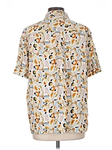 Lafayette 148 New York Short Sleeve Silk Top (view 2)