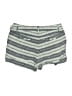 British Khaki 100% Linen Stripes Green Shorts Size 6 - photo 2