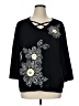 Alfred Dunner Floral Black Pullover Sweater Size 1X - photo 1