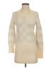 Burberry Checkered-gingham Ivory Tan Wool Pullover Sweater Size XS - photo 1