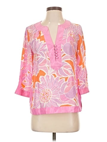 Banana Republic 3/4 Sleeve Silk Top (view 1)