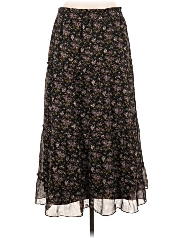 Madewell Crinkle Georgette Tiered Maxi Skirt in Blurred Blooms (view 1)