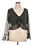Divided by H&M 100% Polyester Black 3/4 Sleeve Blouse Size XL - photo 1